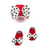 Red Turban Cap & Socks Set